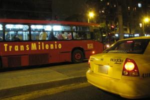 Taxi de noche en Bogotá