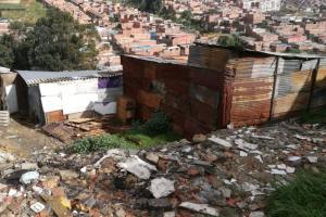 Barrio Divino Niño, afectado por deslizamientos