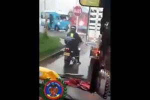 Bus estrellado por un tren en Paloquemao