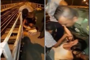 Mujer casi se tira al Magdalena