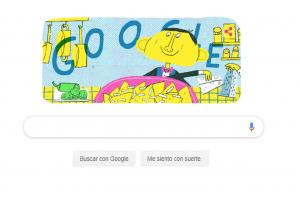 Doodle alusivo a la creación de los nachos