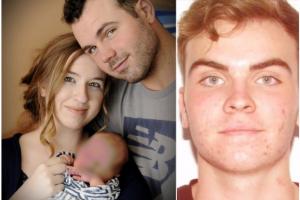 Blake Bivens junto a si esposa e hijo / Matthew Bernard