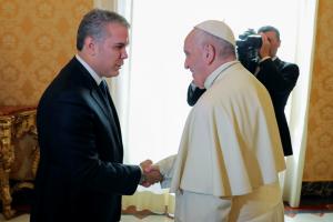 Iván Duque visitó al papa Francisco
