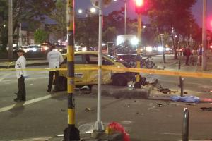 Accidente de taxi en Bogotá