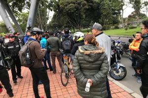 Protesta de motociclistas en Bogotá