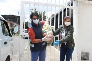 Entrega de mercados durante pandemia