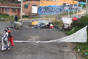 Cuarentena en Bogotá / protestas por entrega de ayudas