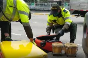 Conductor en Bogotá se iba de paseo en cuarentena