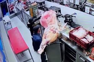 Robo en carnicería
