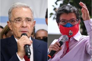 Claudia López y Álvaro Uribe