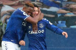 James Rodríguez, Everton, Yerry Mina