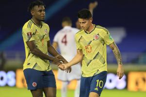 Duván Zapata y James Rodríguez