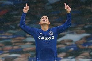 James Rodríguez en el Everton
