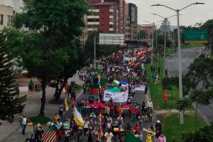 La minga indígena en Bogotá