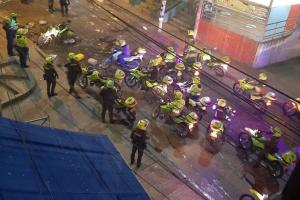 Disturbios en el barrio El Codito, al norte de Bogotá
