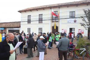 Protesta en Soacha contra el predial