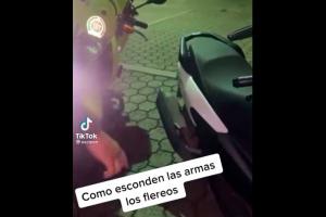 Armas escondidas en motos 