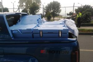 Vehículo para transporte de vacunas robado en Bogotá