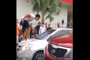 Víctima de robo le rompió camioneta a ladrones 
