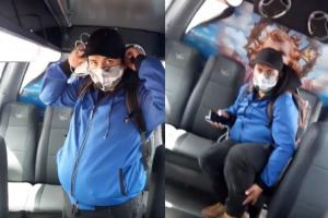 Hombre se toca delante de una mujer en Bogotá