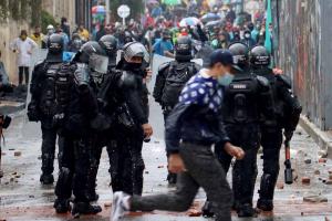Disturbios en Bogotá durante las marchas del 1 de mayo de 2021