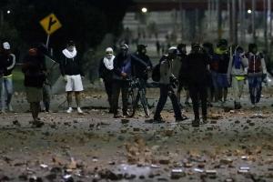 ENFRENTAMIENTOS ENTRE MANIFESTANTES Y POLICIA DEL ESMAD EN SOACHA