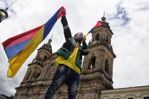 Bandera de Colombia al revés.