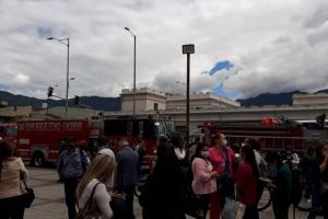 Incendio en la Secretaría de Salud de Bogotá