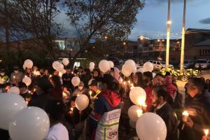 Velatón en homenaje a menor que falleció en atentado en el sur de Bogotá