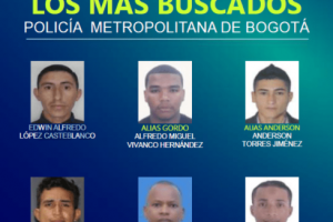 Hombres más buscados en Bogotá por delitos de asesinato y terrorismo 