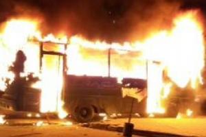 Bus incendiado 