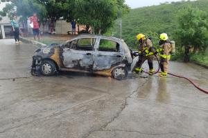 Taxi quemado en Cúcuta