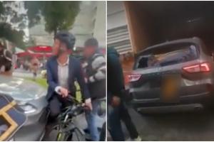 Camioneta que atropelló a ciclista en Bogotá