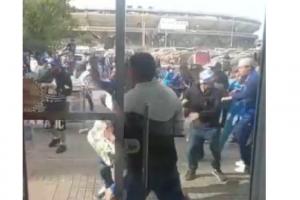 Pelea hinchas de Millonarios 