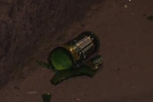 Pico de Botella con el que le rayaron la cara a ciudadano 
