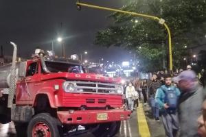 Fuerte trancón en Autopista Sur