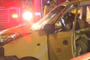 Accidente de taxis en la Av. Caracas 
