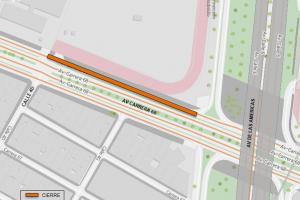 Cierre vial por obras de TransMilenio 