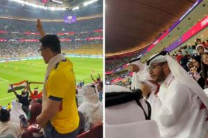 Hincha de Ecuador provocó a los qataríes 