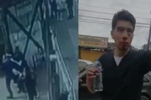 Hombre recibe a puños a hombre que iba a reclamar su moto de los patios