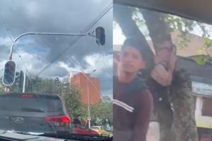 Limpia vidrios se ofendió con mujer que no aceptó el servicio