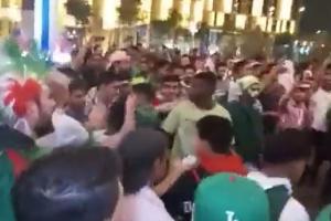 Pelea de hinchas de México y de Arabia Saudita