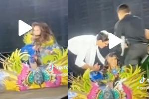 Reina de belleza se electrocuto en plena tarima