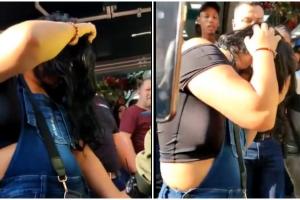 Descubren a mujer embarazada robando en el centro de Cali