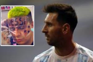 Colombiano se tatuó la cara por Messi