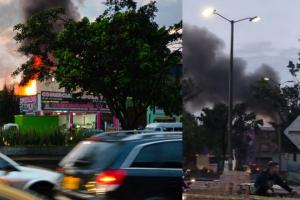 Incendio en Bogotá en una fábrica de Engativá