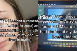 Joven compró cámara usada y encontró fotos de su padre