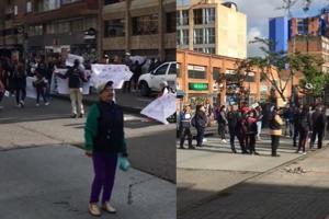Manifestaciones en la Avenida Caracas 