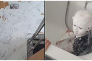 Pequeño hace brutal travesura con pintura
