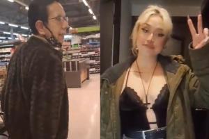 Adulta mayor critica a joven en un supermercado